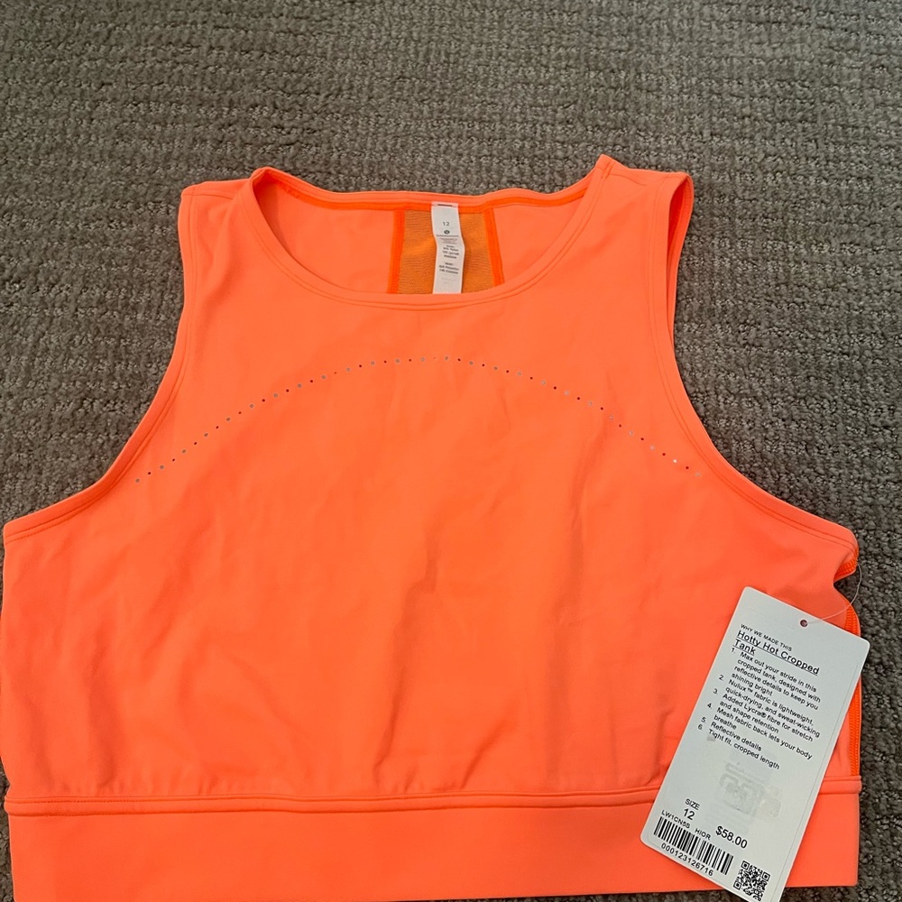 Lululemon Hotty Hot Cropped Tank